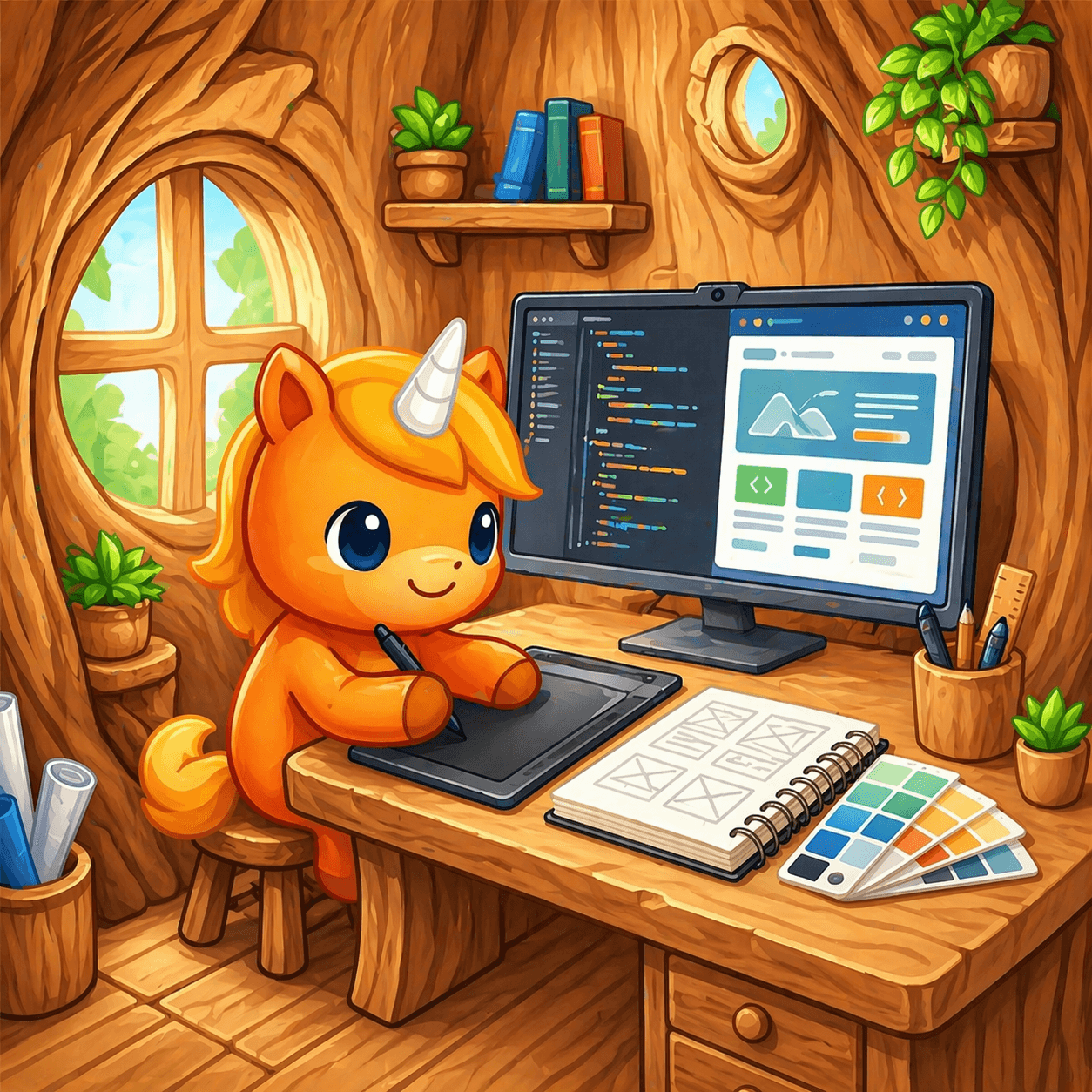 オレユニの作業デスク