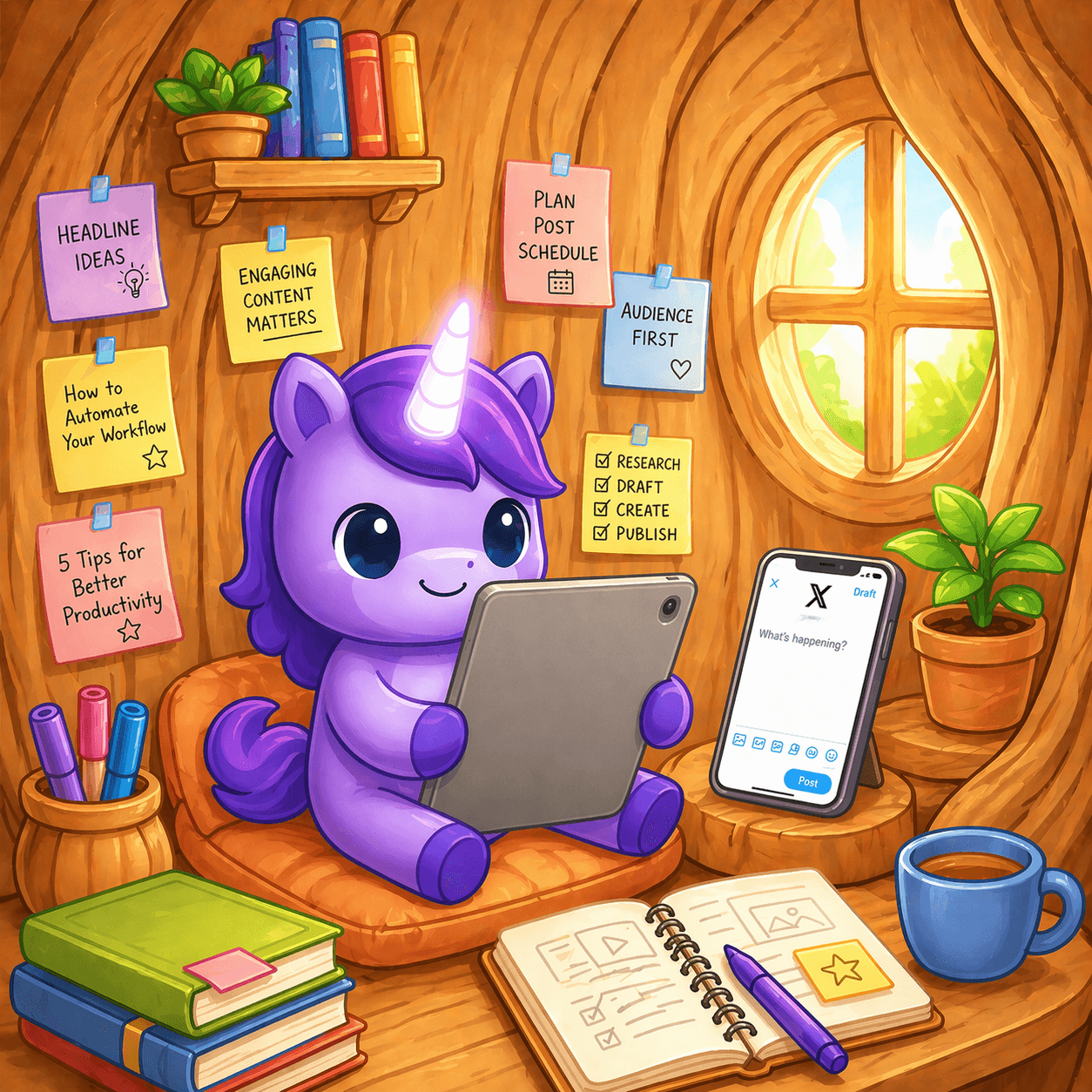 パプユニの作業デスク